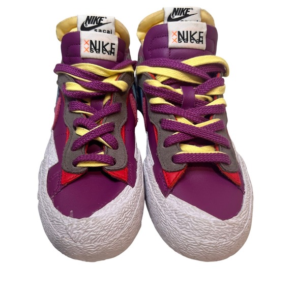 Nike Other - Nike‎ x Sacai Blazer Low Purple Yellow Sneakers Fashion Designer Shoes